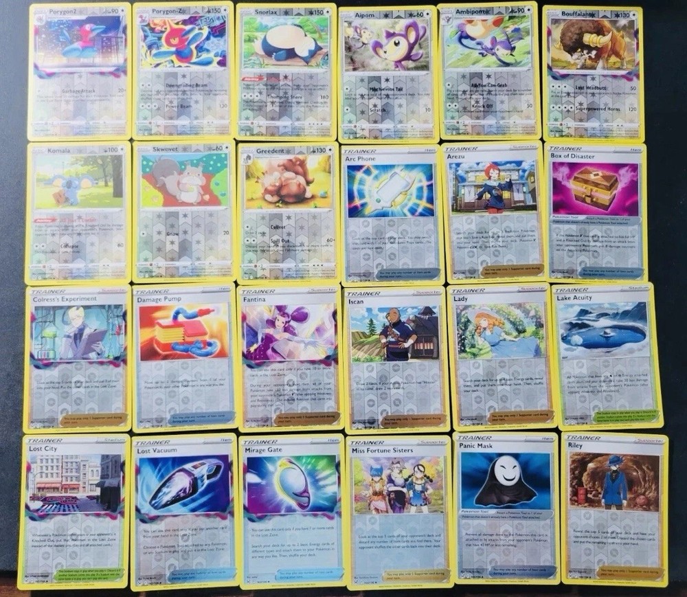 Pokemon - Lost Origin & Silver Tempest Complete Reverse Holo Sets LP/NM