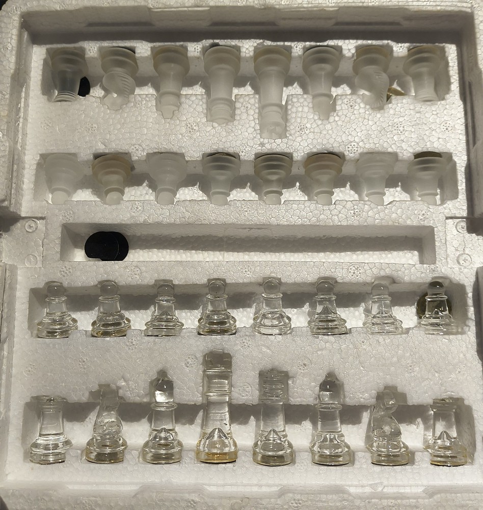 Antique Glass Chess Set