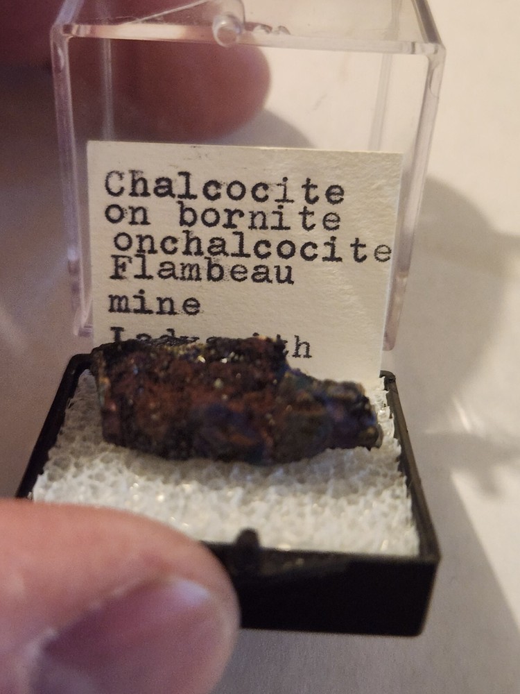 Beautiful Iridescent Chalcocite thumbnail specimen