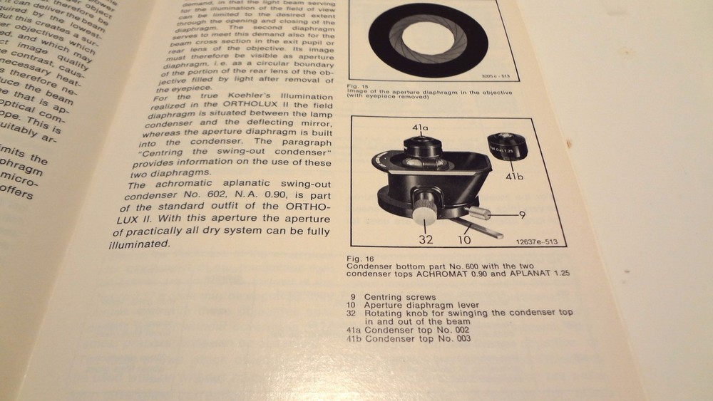 LEITZ ORTHOLUX II ORIGINAL INSTRUCTION MANUAL **MINT CONDITION**