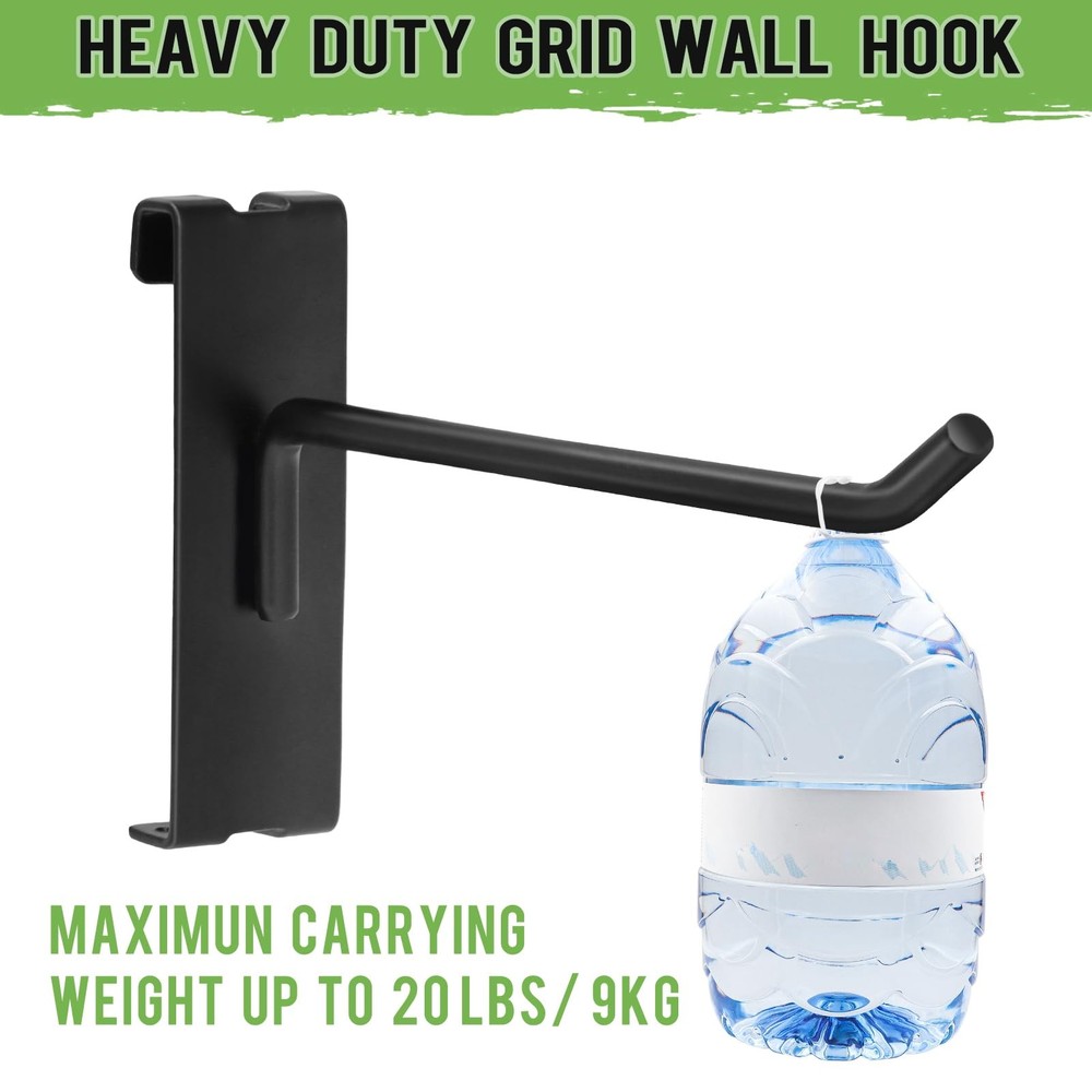 60 Pcs Gridwall Hooks, 4/6/8 Inch Grid Wall Hook Display for Gridwall Panel, ...