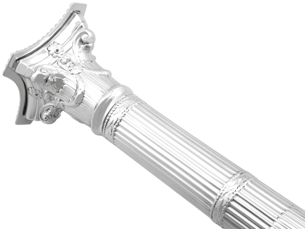 Sterling Silver Candlesticks Antique Victorian