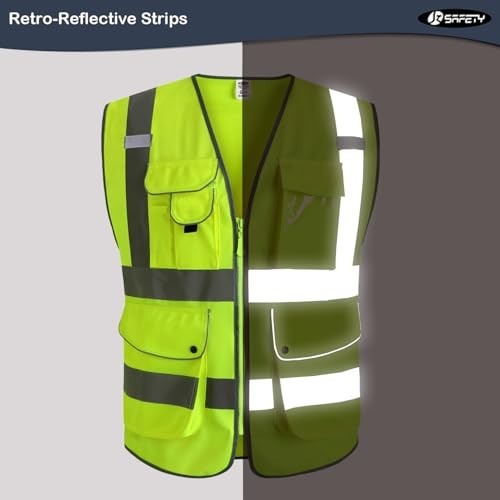 20 Pack High Visibility Safety Vests Class 2 with Reflective Strips, ANSI/ISEA C