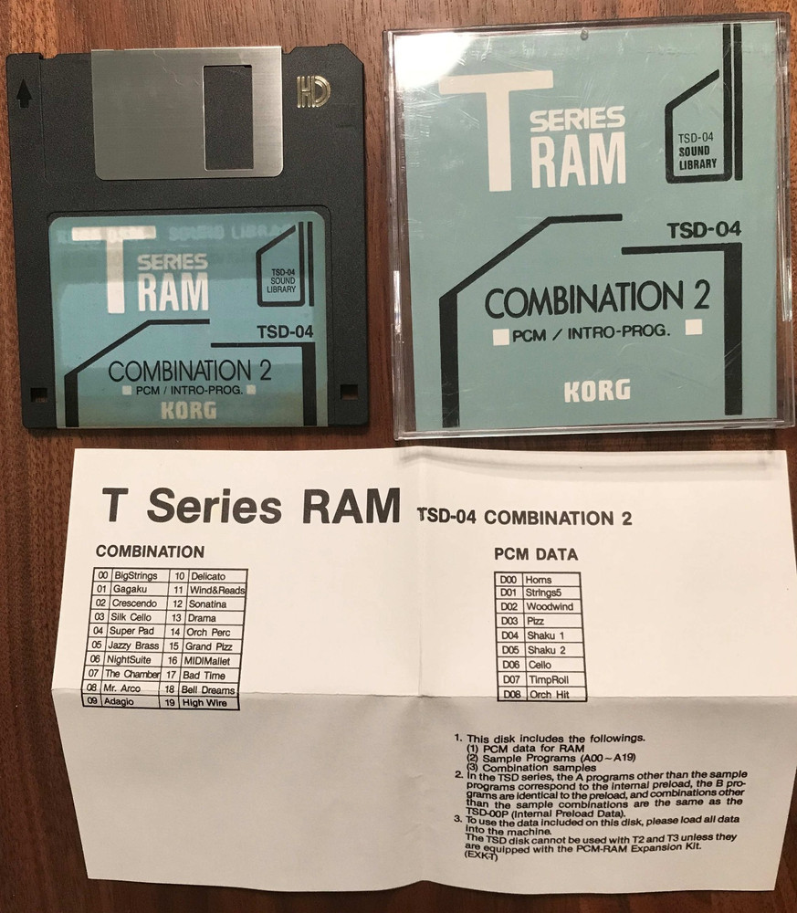 KORG T-SERIES RAM DISK TSD-04 COMBINATION 2