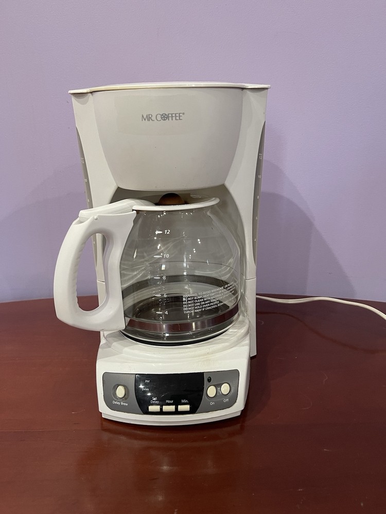 mr. coffee 12-cup programmable coffee maker, White