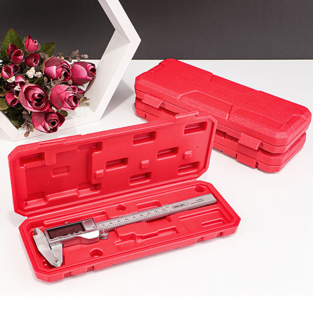 Plastic Caliper Box - Red Portable Travel Case