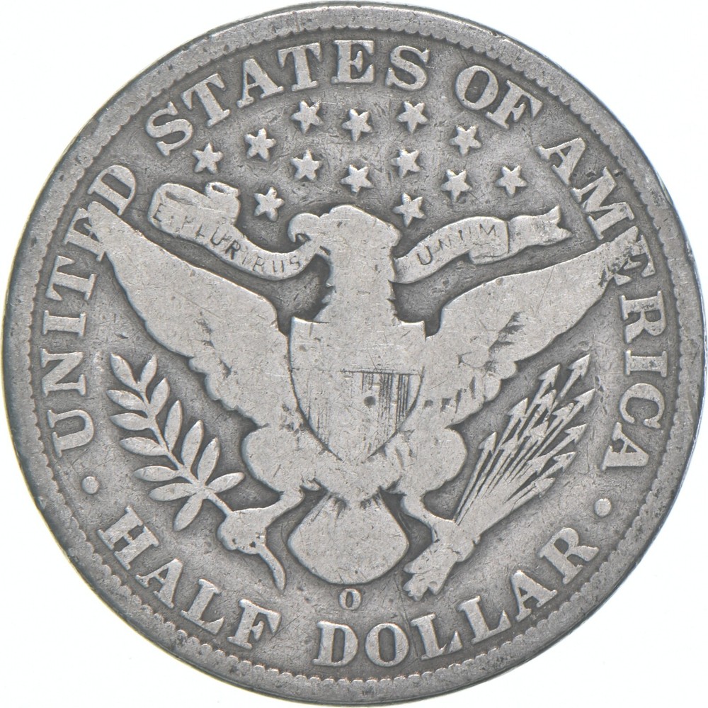 1908-O Barber Half Dollar Average Circ
