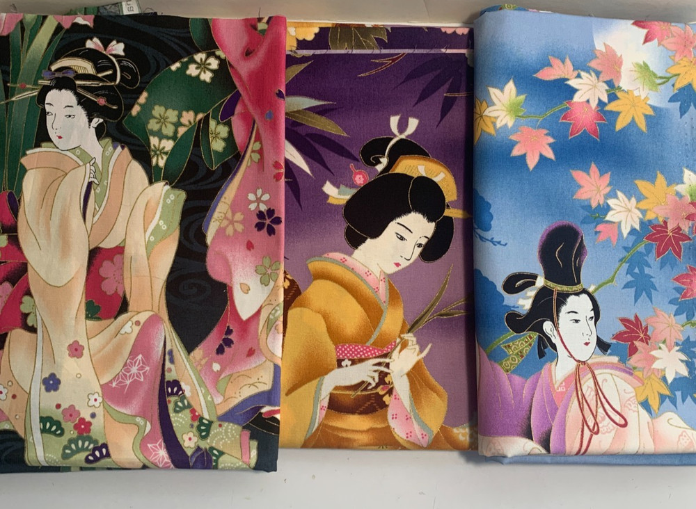 Japanese Fabric Bundle 3 Different Patterns by Kona Bay