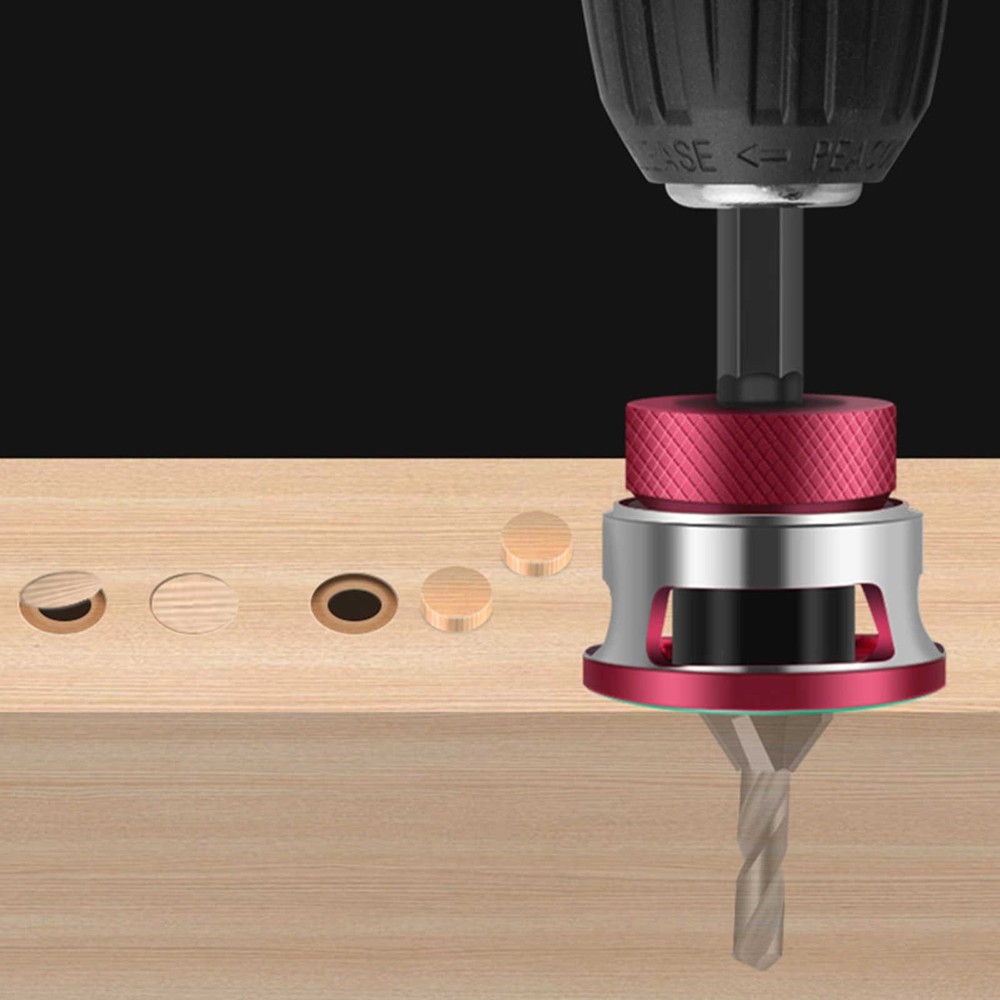 6PCS Woodworking Countersink Drill Bit Set with Adjustable Depth Stop Control