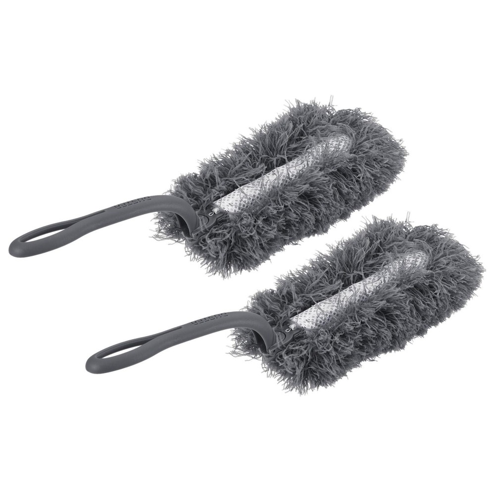 Microfiber Dust Reusable Feather Dust, Grey, 2pcs