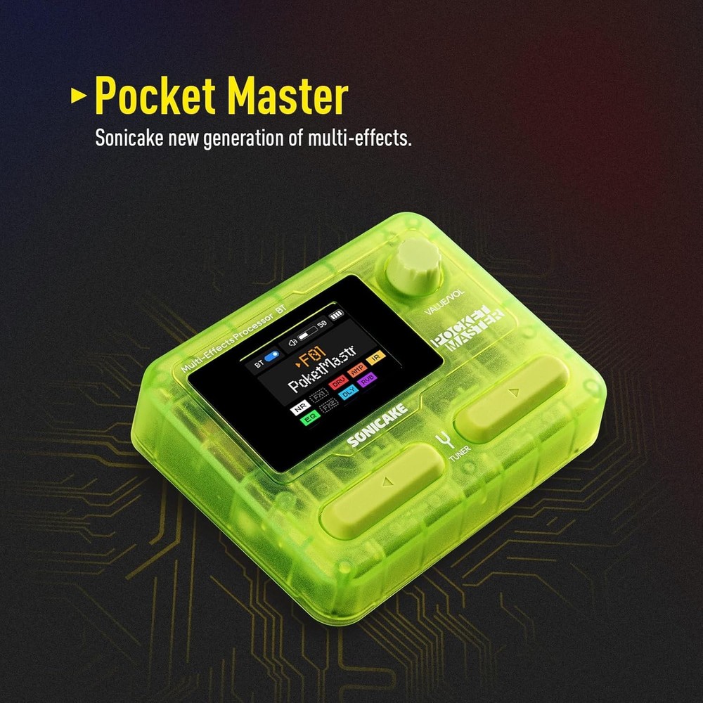 Portable Multi Effects Pedal - Transparent Green