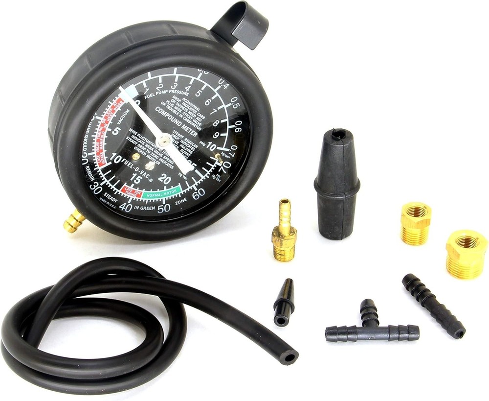 Comprehensive Fuel Pump Pressure Tester Kit - Includes Gauge, Hose & Adapters