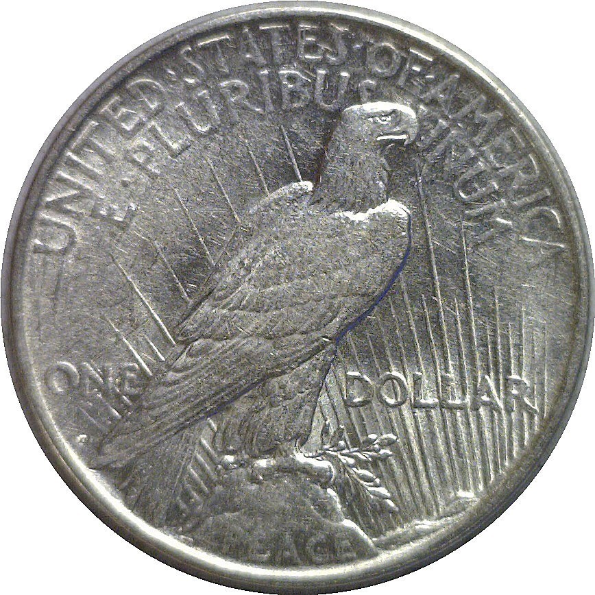 1922-D $1 Silver Peace Dollar AU Damaged