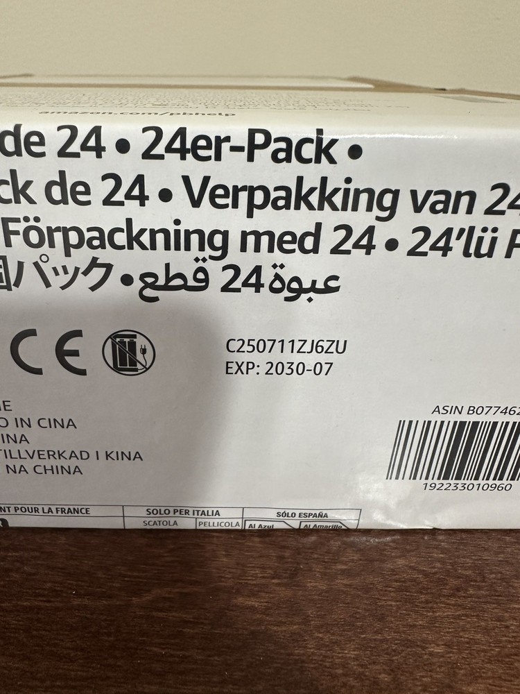 2 (24 Pack) D Cell Amazon Basics Alkaline Batteries BULK PACK 1.5V EXP. 07/2030