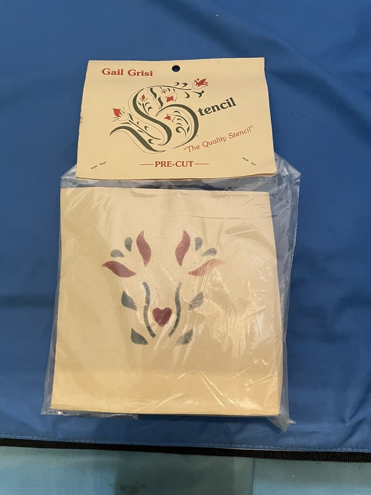 Vintage 80s Precut Wall Stencil Pattern Kit Tulip Flower Pattern!