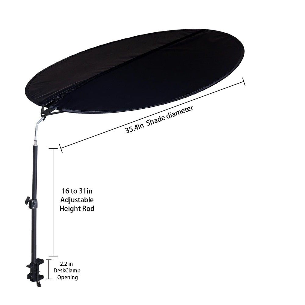 Office Cubicle Desk Shade, Foldable 36 Inch, Light-Proof Canopy
