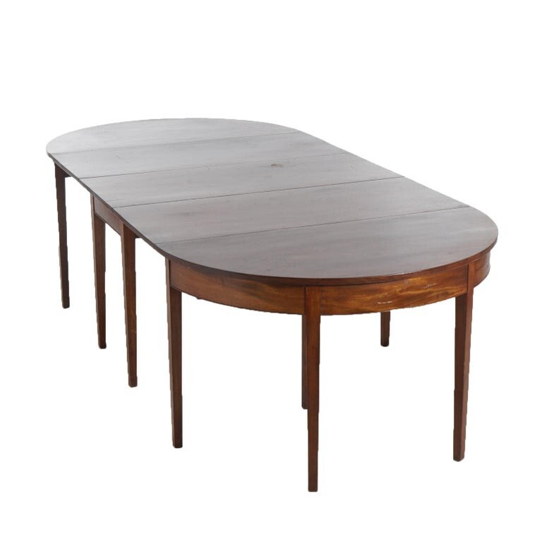 Hepplewhite Three Section Mahogany Banquet Table c1830