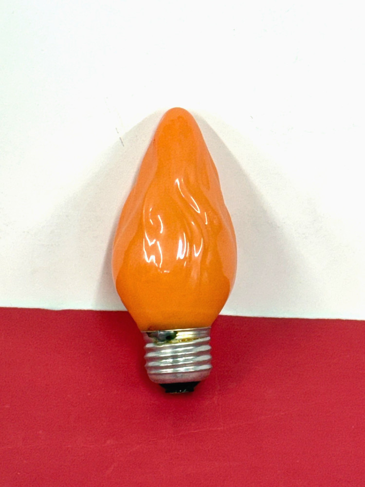 2-PK 25F15 25W 120-125V Flametint Medium Base E26 Light Bulb NEW SYLVANIA 13807