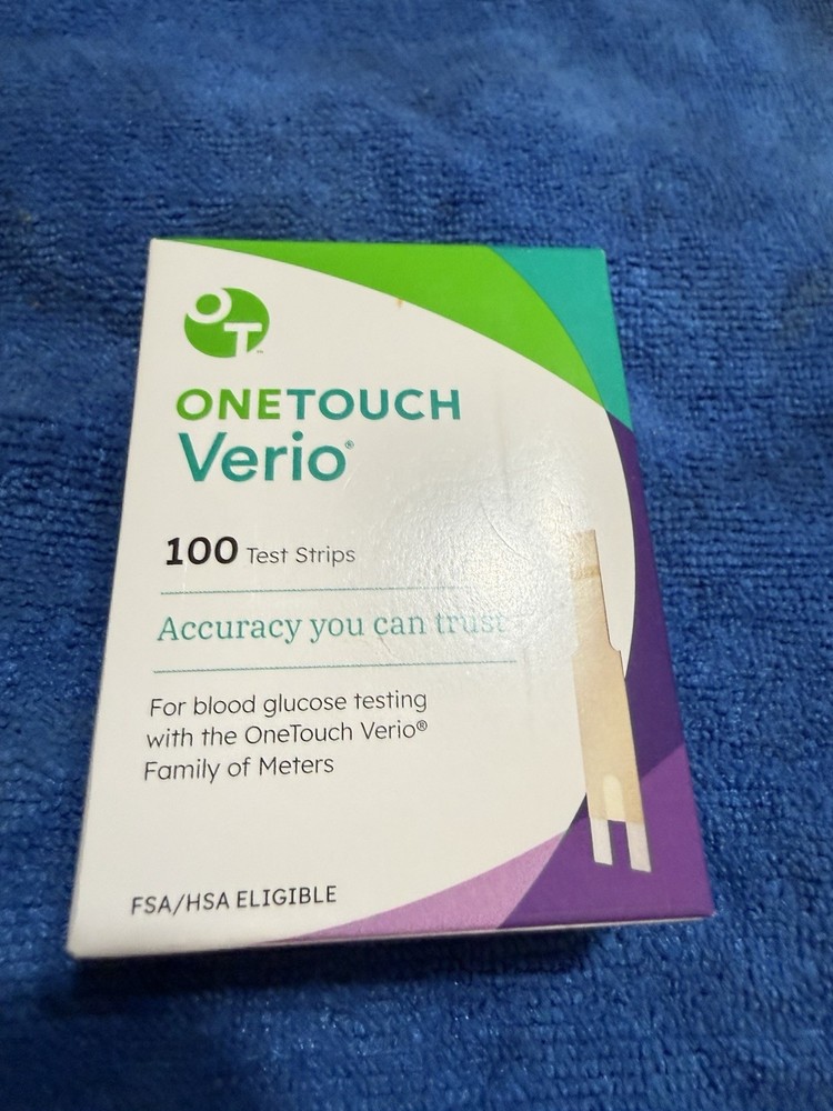 100 One Touch Verio Test Strips New Sealed Boxes. Exp 3-31-27