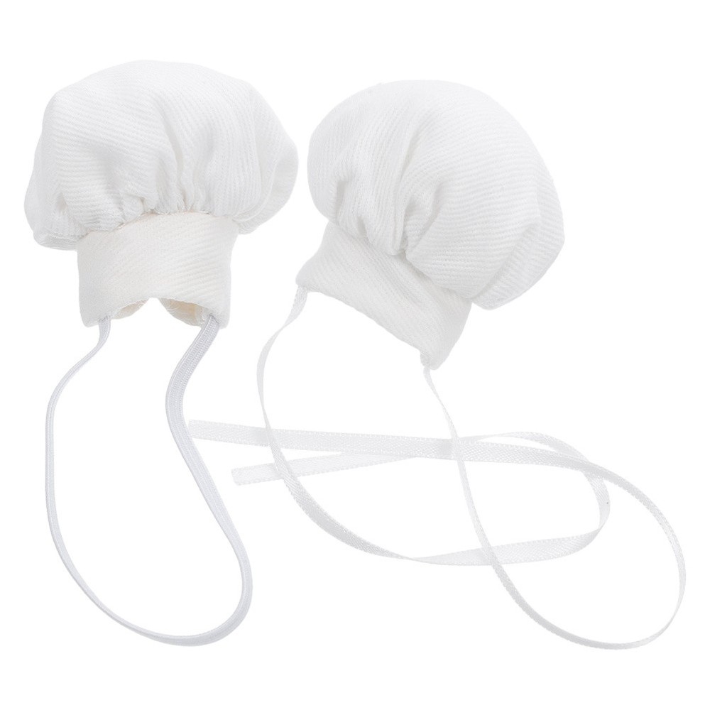 2 Pcs Miniature Hats for Doll Small Decorative Kitchen Cooking Tiny