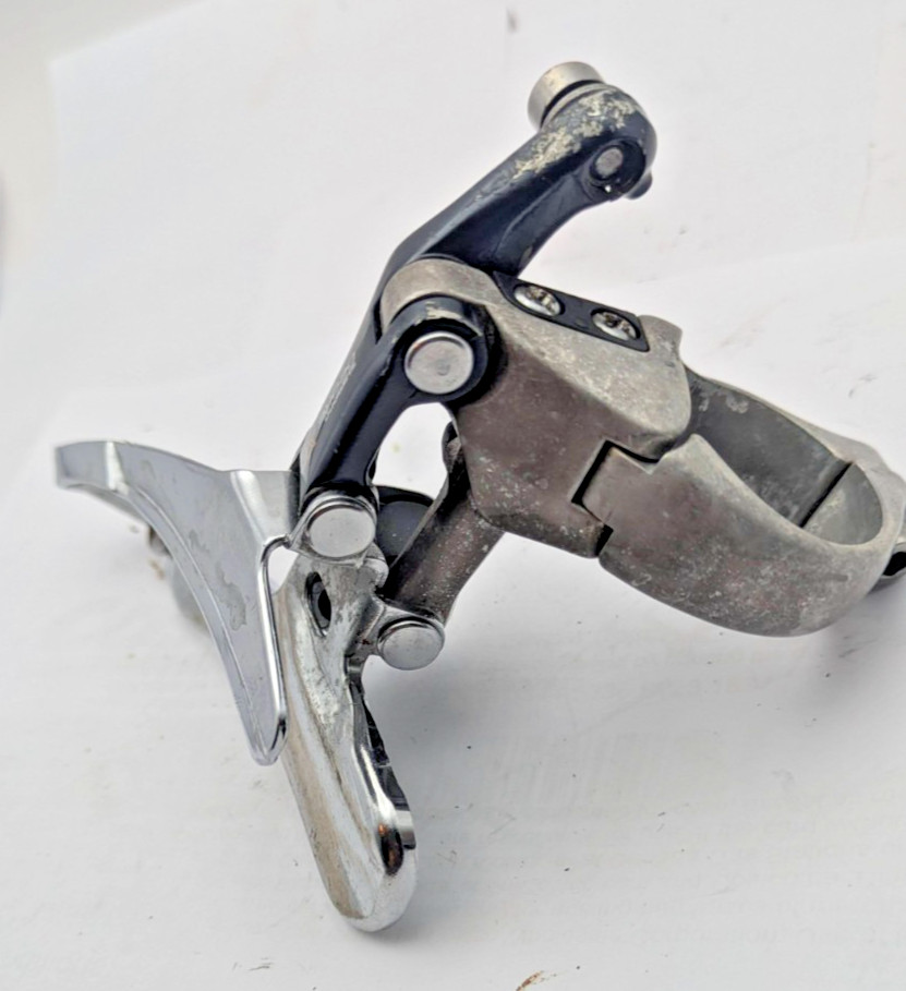 SHIMANO DEORE XT FD-M735 FRONT DERAILLEUR JAPAN SILVER BOTTOM PULL 31.8 TRIPLE