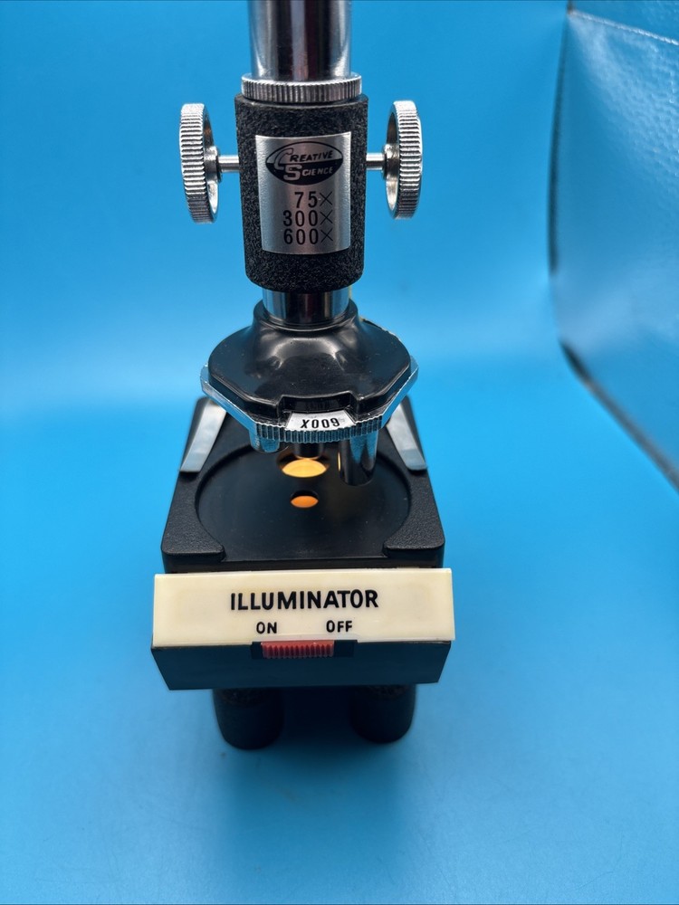 Vintage Creative Science 600 X Microscope Lab with instructions