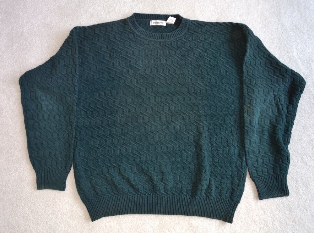 MENS  GREEN SWEATER   CLAYBORNE