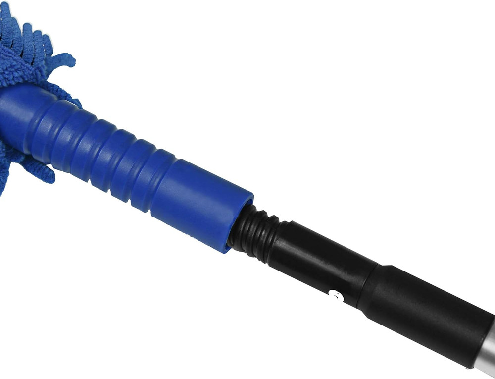 Handheld Reusable Microfiber Flex Duster with Adjustable Telescopic Reach Pole –