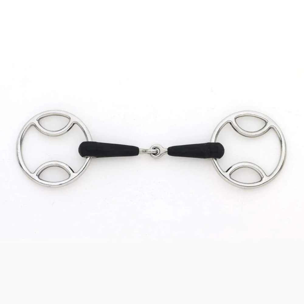 Eco Pure Jointed Rubber Loop Ring Gag Bit