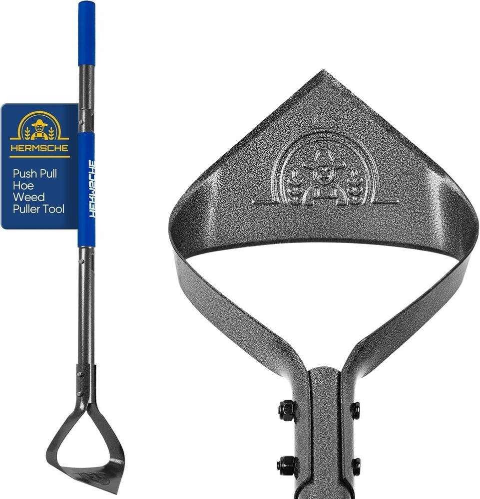 Durable Garden Hoe with Adjustable Handle - Essential Tool for Weeding & Edging
