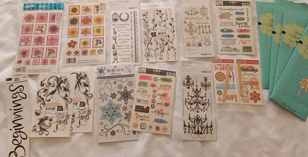 Lot Of Scrapbooking Rub-Ons                              /96