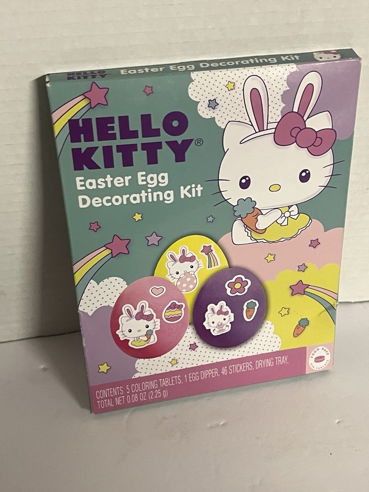 Hello Kitty Easter Egg Decorating Kit new-old-stock Easter pack Sanrio NEW!