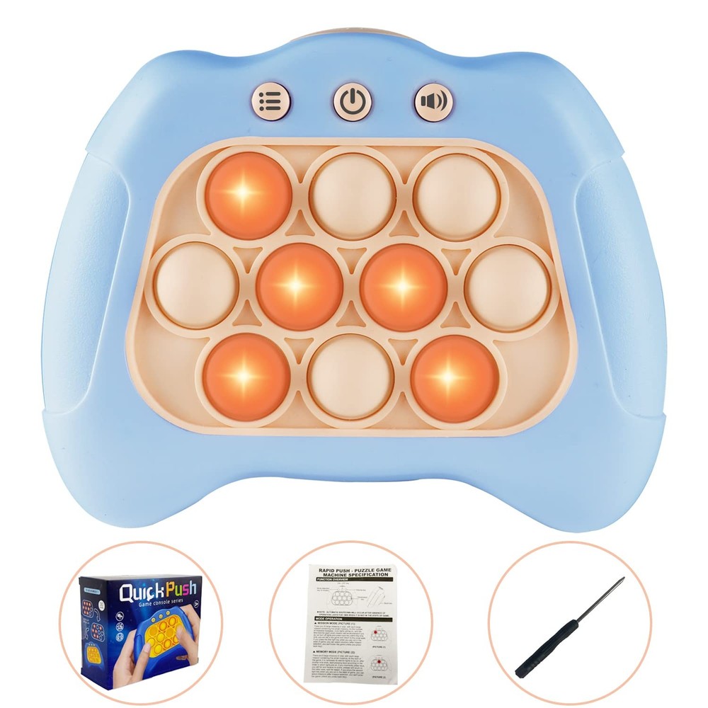 Intoypad Pop The Target! Handheld Speed Push Game Machine: A Fun Light Blue