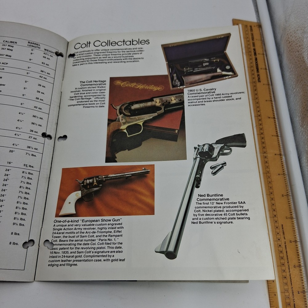 Vintage 1981 COLT FIREARMS 24 Page Catalog Dragoons Navy Python Army Diamondback