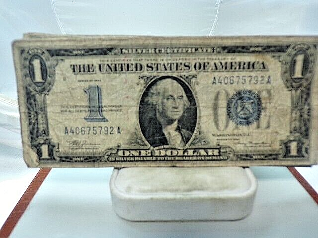 1934 $1 Silver Certificate Funny Back Note Blue Seal Banknote