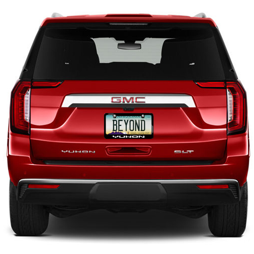 GMC Yukon Black Metal License Plate Frame