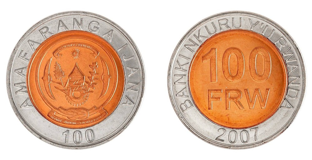 Rwanda 100 Francs, 2007, KM #32, Mint