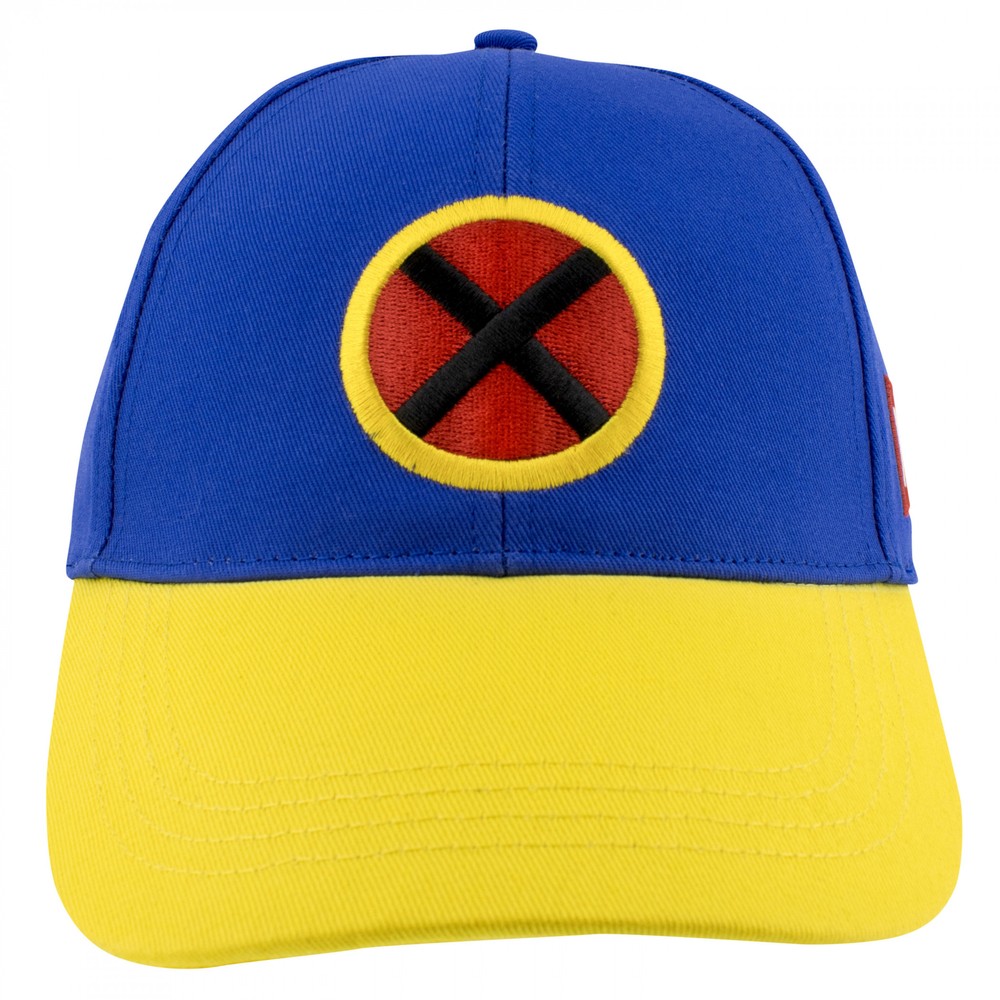 X-Men Logo Blue & Yellow Snapback Hat Multi-Color