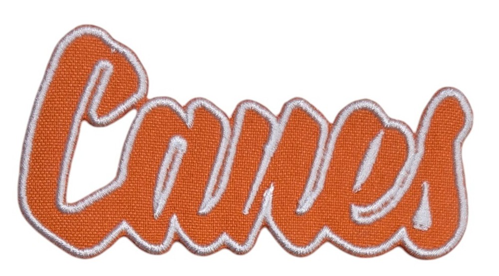 Miami Hurricanes Text  Embroidered Applique Iron On Patch Many Sizes Customize