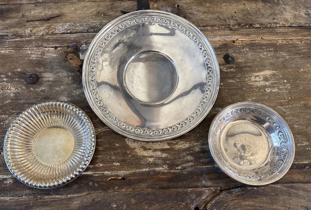 Reed & Barton Classic Rose Sterling Silver Nut Dish