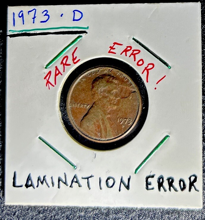 1973 D Penny Error