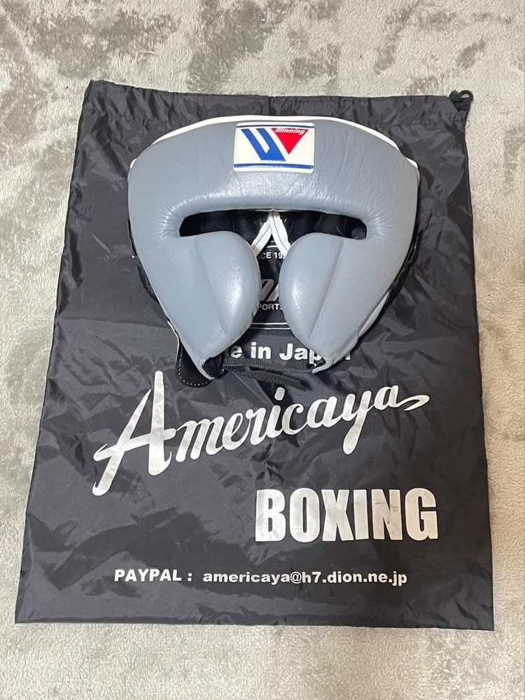 Winning L Gray Headgear Face Guard Unused
