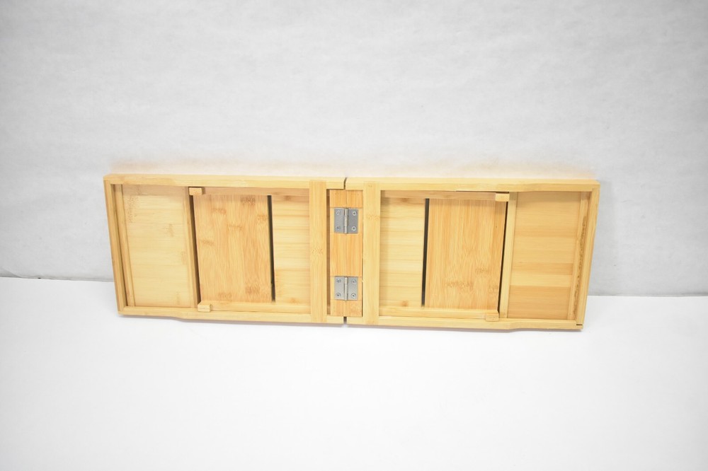 Royal Adjustable Bathtub Caddy Tray Bamboo Universal Compatibility Set