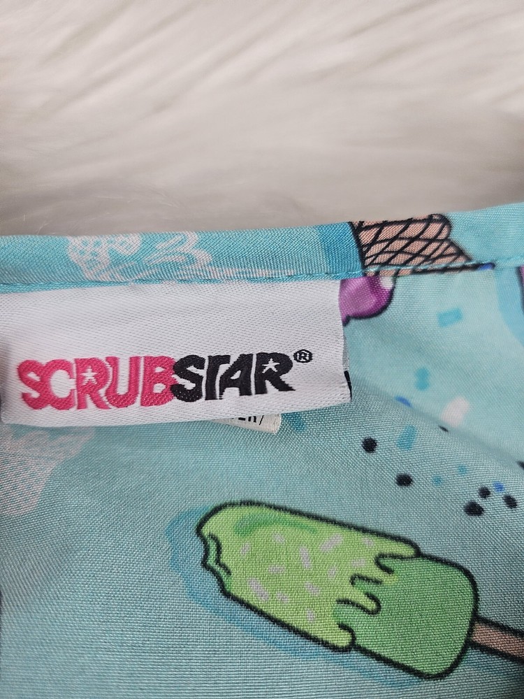 Scrubstar (M) Poly Spandex Multicolor Popsicle Ice Cream