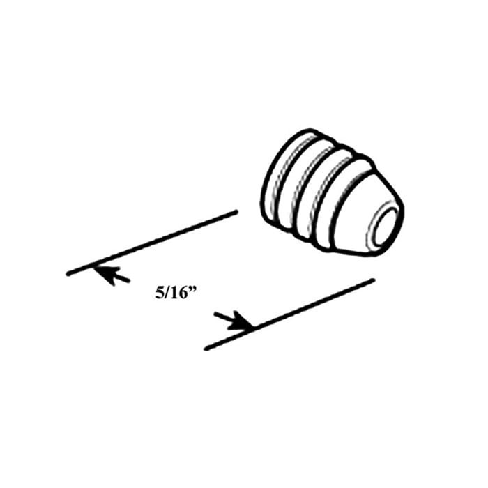 Clear Plastic Bushing w/ Screw-Type Grooving for Window Grille Grid