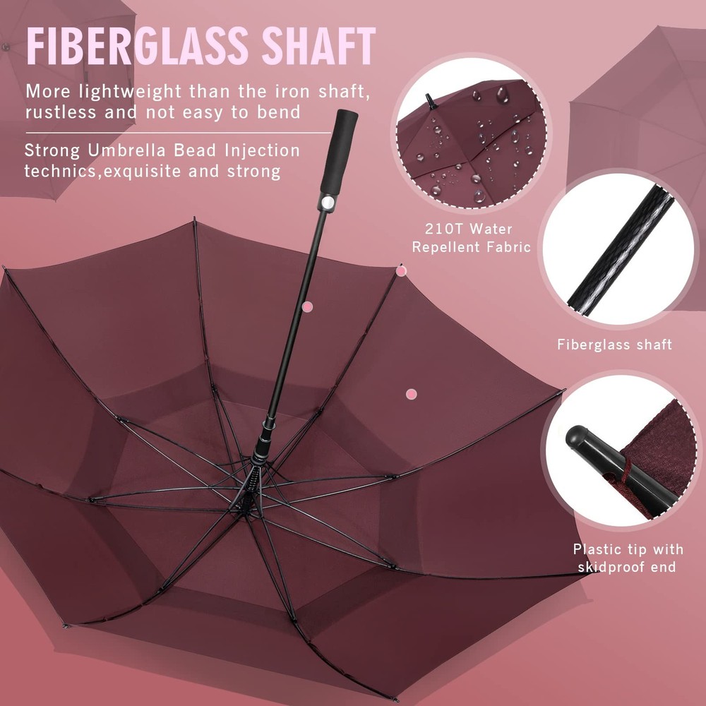 ZOMAKE Golf Umbrella Windproof Extra Large Oversized Heavy Duty Double Canopy
