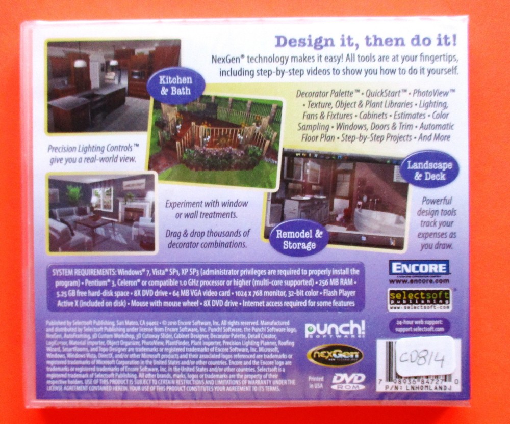 Home & Landscape Weekend Project - NEW Sealed DVD Rom Software