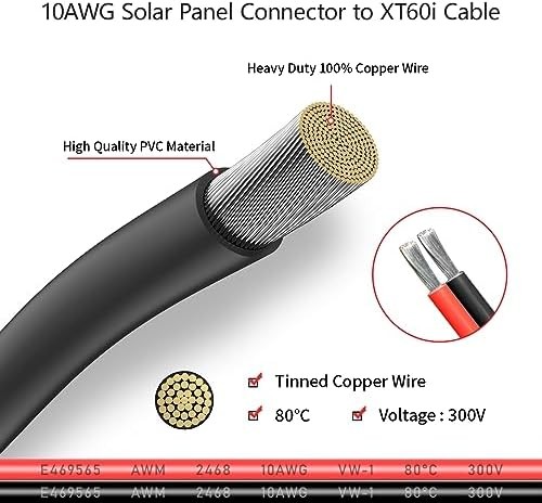 10AWG Solar To XT60i Power Adapter Cable
