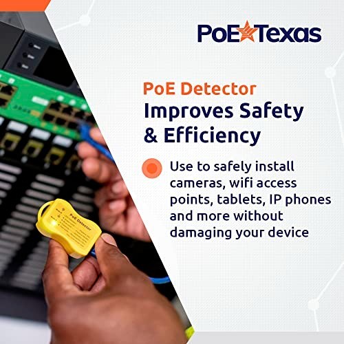 PoE Tester Detector Kit Network Cable Tester Voltage Current Power No Battery