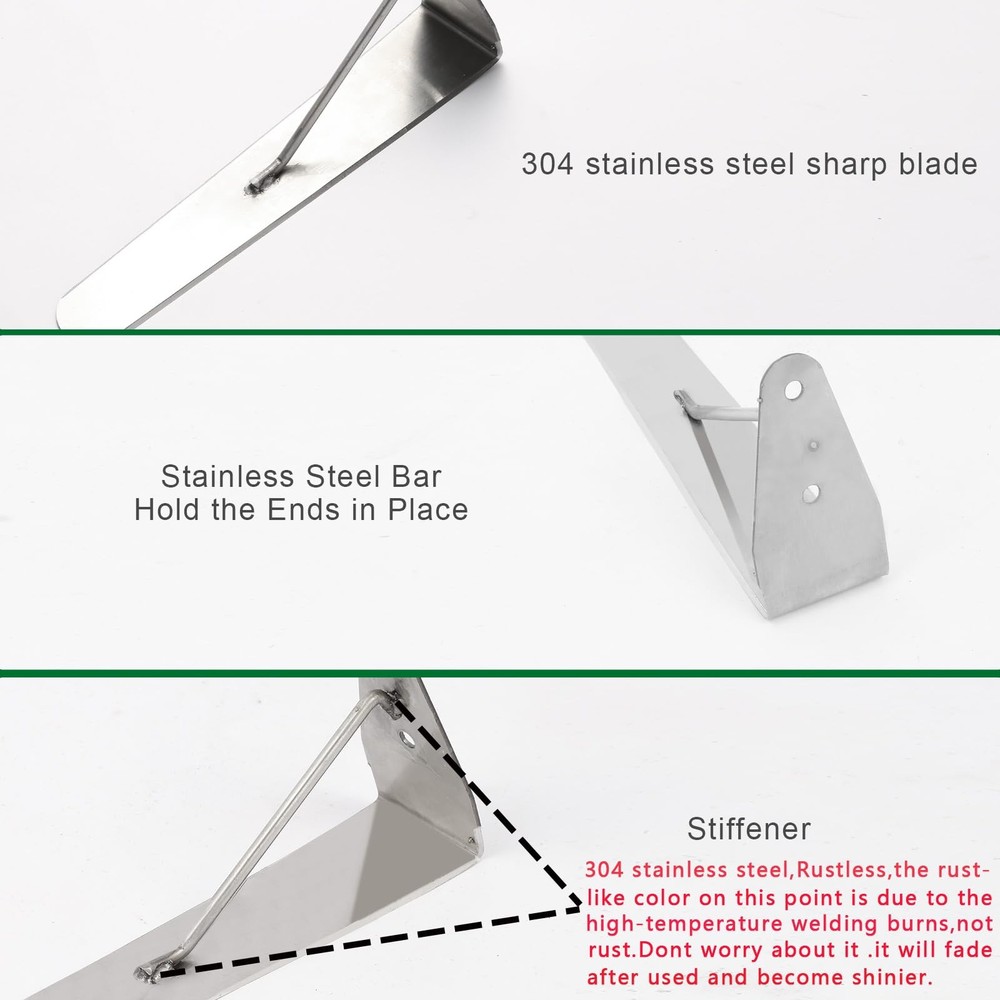 Weed Cutter,Weeder with Double-Edged 304 Stainless Steel Sharp Blade, Manual ...
